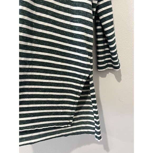 Free People Beach One Body Un Deux Green Striped Oversized Tunic Top Long Sleeve - Picture 6 of 9